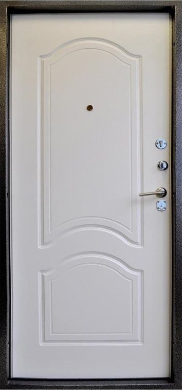 Дверь металлическая с кованными элементами Серебро (внутр. вид)